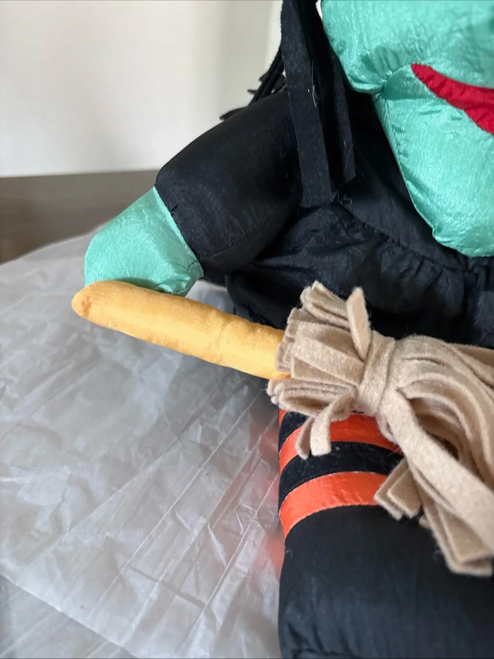 Vintage 1993 International Silver Co Puffy Nylon Witch Broom Stick